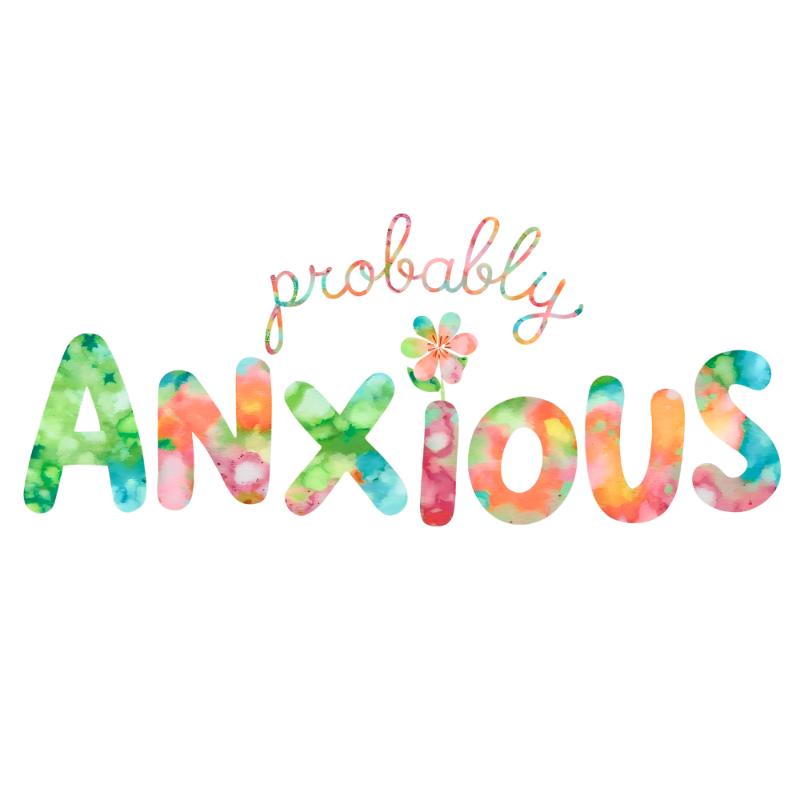 Heat transfers Iron on stickers  anxiety 13 for Tshirts Iron on Decal Patches Stickers Clothes Hat Pillows DIY Crafts