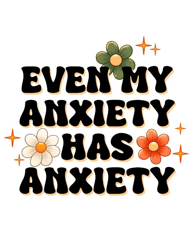 Heat transfers Iron on stickers  anxiety 9 for Tshirts Iron on Decal Patches Stickers Clothes Hat Pillows DIY Crafts