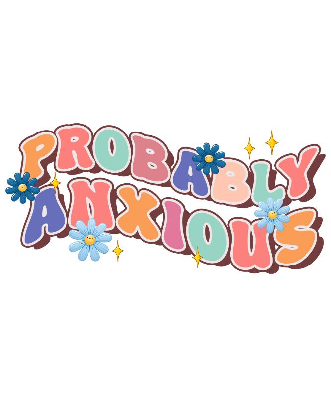 Heat transfers Iron on stickers  anxiety 5 for Tshirts Iron on Decal Patches Stickers Clothes Hat Pillows DIY Crafts