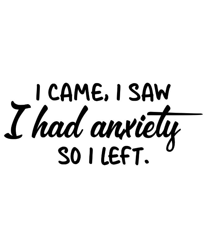 Heat transfers Iron on stickers  anxiety 2 for Tshirts Iron on Decal Patches Stickers Clothes Hat Pillows DIY Crafts