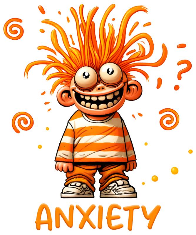 Heat transfers Iron on stickers  anxiety 22 for Tshirts Iron on Decal Patches Stickers Clothes Hat Pillows DIY Crafts