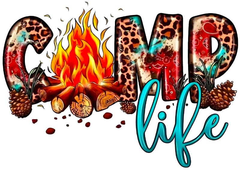 UV DTF decal Stickers cup wraps small decals camping 41 for Cup, glass, mugs, phone case, car, computer, furniture decals, DIY stickers UV DTF Transfer stickers wraps DIY Crafts