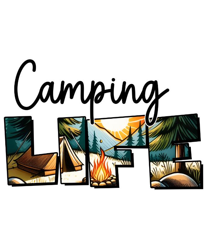 UV DTF decal Stickers cup wraps small decals camping 26 for Cup, glass, mugs, phone case, car, computer, furniture decals, DIY stickers UV DTF Transfer stickers wraps DIY Crafts