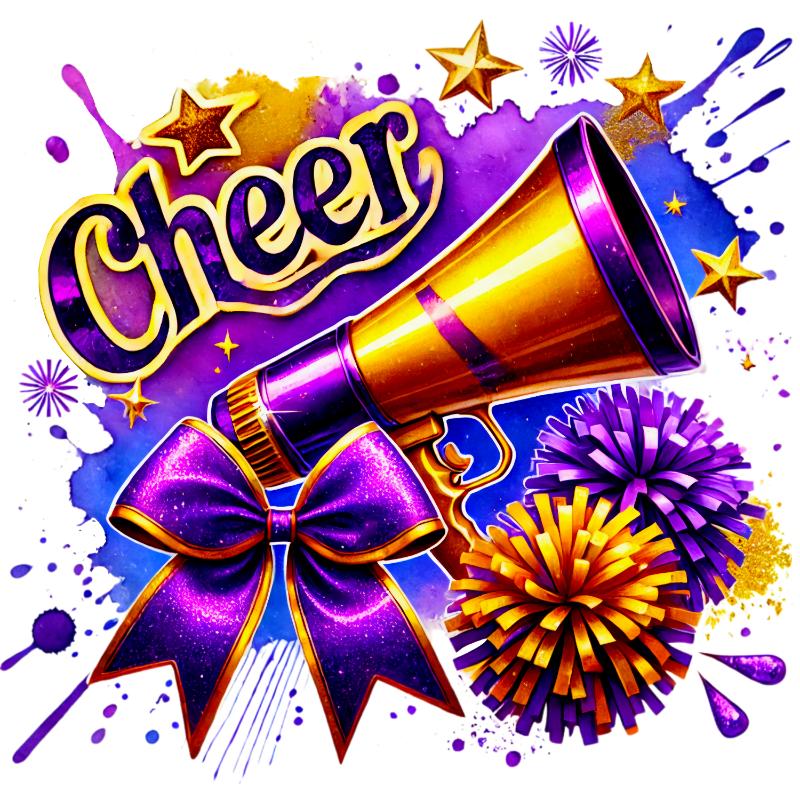 UV DTF decal Stickers cup wraps small decals cheer mom leading 4 for Cup, glass, mugs, phone case, car, computer, furniture decals, DIY stickers UV DTF Transfer stickers wraps DIY Crafts