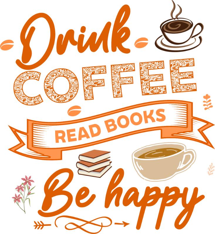 Heat transfers Iron on stickers  coffee 197 for Tshirts Iron on Decal Patches Stickers Clothes Hat Pillows DIY Crafts