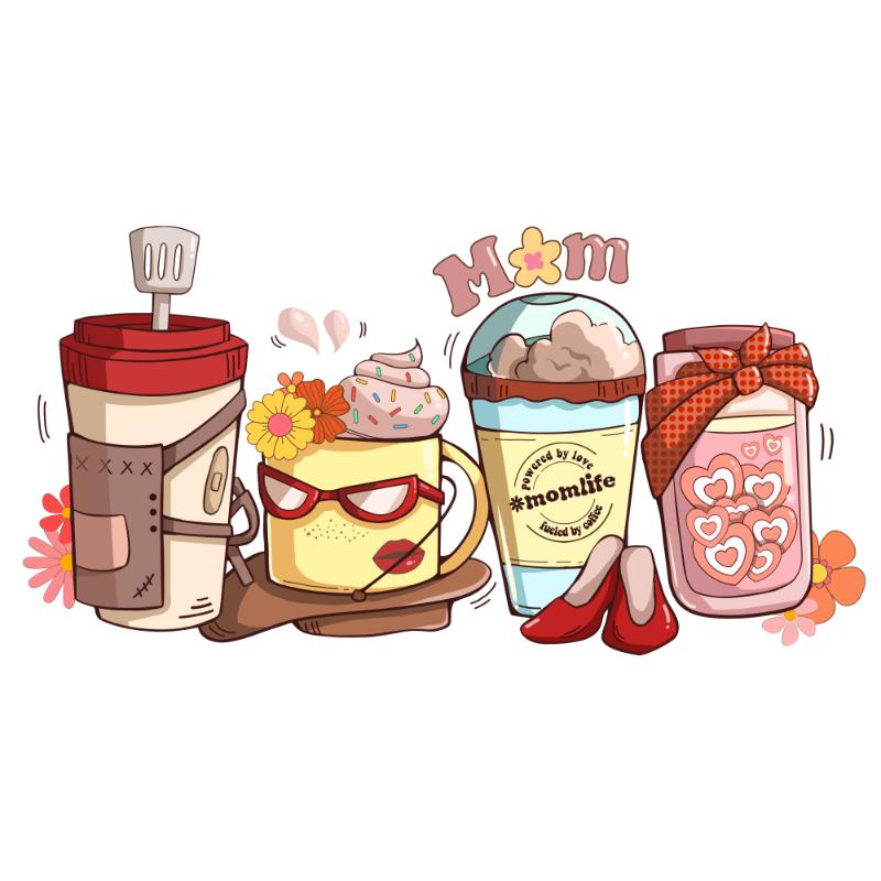 Heat transfers Iron on stickers  coffee 151 for Tshirts Iron on Decal Patches Stickers Clothes Hat Pillows DIY Crafts