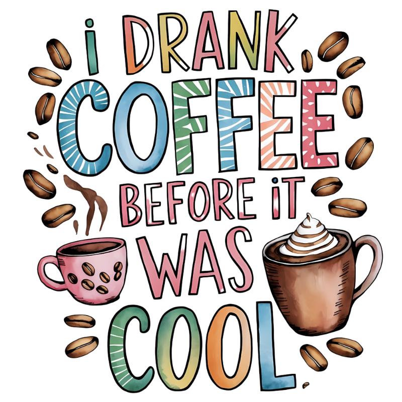 Heat transfers Iron on stickers  coffee 93 for Tshirts Iron on Decal Patches Stickers Clothes Hat Pillows DIY Crafts