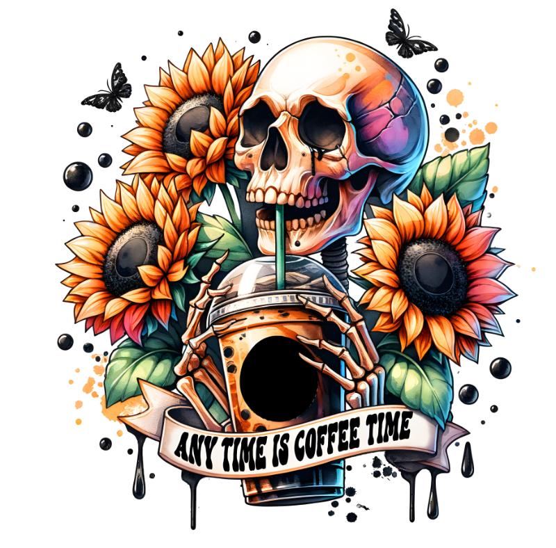 Heat transfers Iron on stickers  coffee 63 for Tshirts Iron on Decal Patches Stickers Clothes Hat Pillows DIY Crafts