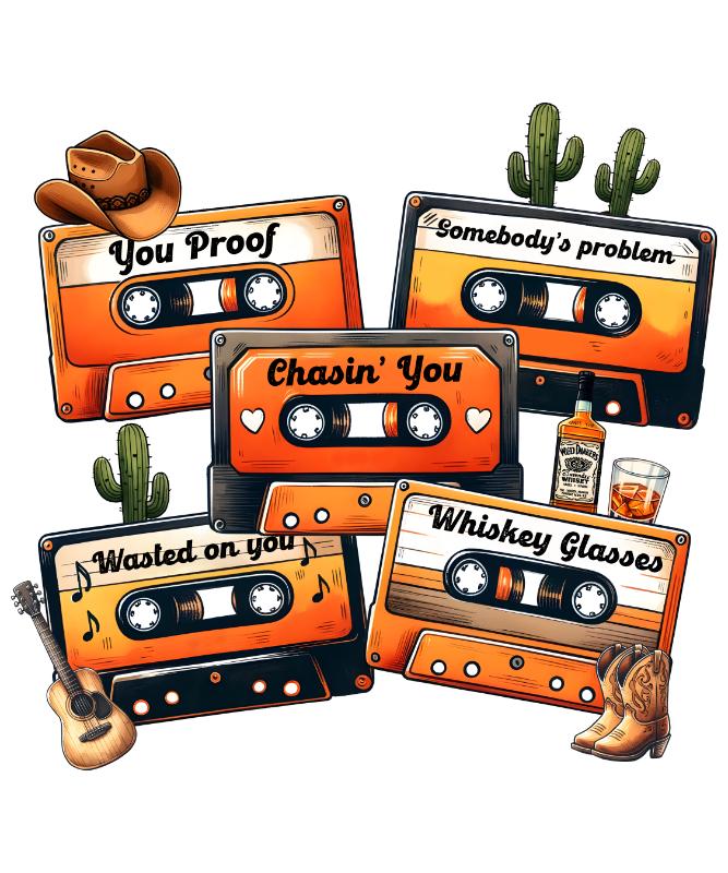 UV DTF decal Stickers cup wraps small decals country music 27 for Cup, glass, mugs, phone case, car, computer, furniture decals, DIY stickers UV DTF Transfer stickers wraps DIY Crafts