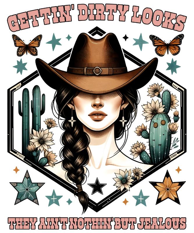 UV DTF decal Stickers cup wraps small decals cowgirl 97 for Cup, glass, mugs, phone case, car, computer, furniture decals, DIY stickers UV DTF Transfer stickers wraps DIY Crafts