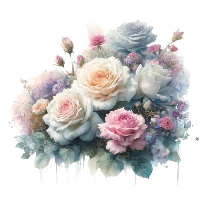 UV DTF decal Stickers cup wraps small decals flower 349 for Cup, glass, mugs, phone case, car, computer, furniture decals, DIY stickers UV DTF Transfer stickers wraps DIY Crafts