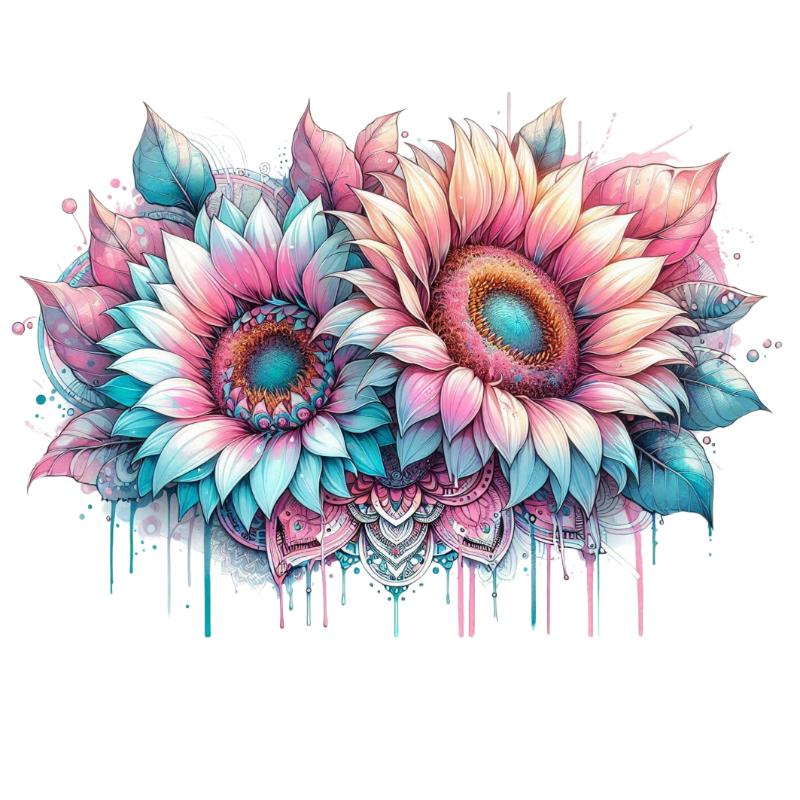 UV DTF decal Stickers cup wraps small decals flower 337 for Cup, glass, mugs, phone case, car, computer, furniture decals, DIY stickers UV DTF Transfer stickers wraps DIY Crafts