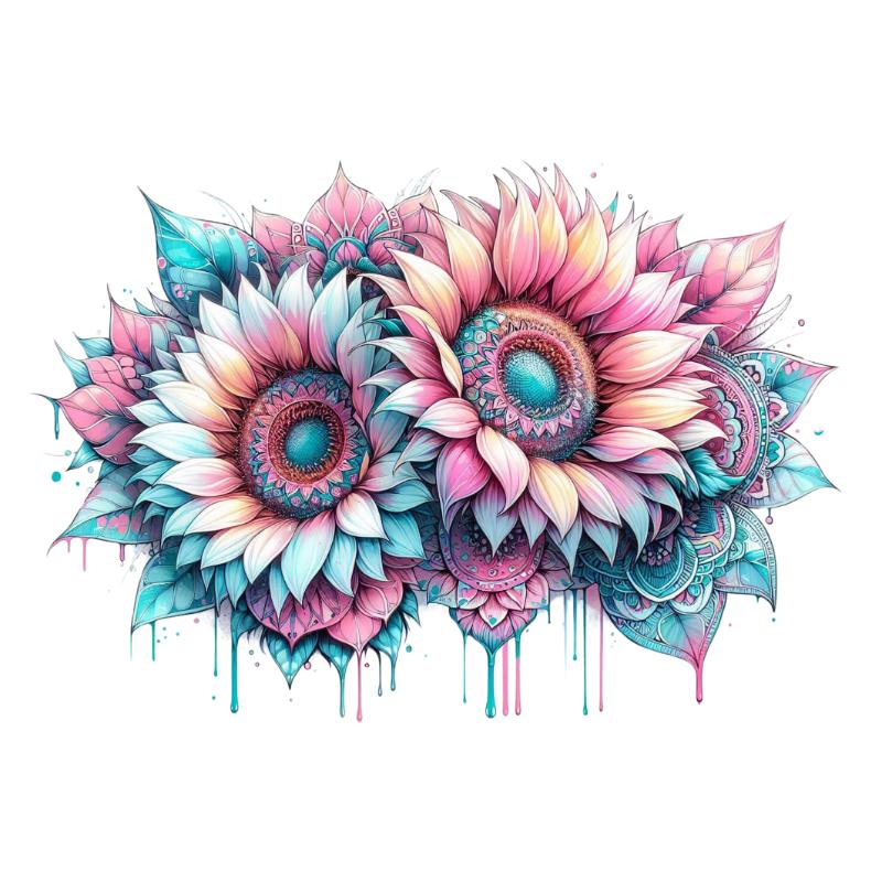 UV DTF decal Stickers cup wraps small decals flower 335 for Cup, glass, mugs, phone case, car, computer, furniture decals, DIY stickers UV DTF Transfer stickers wraps DIY Crafts