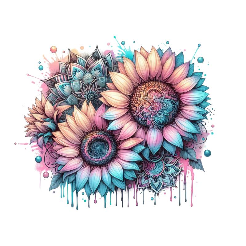 UV DTF decal Stickers cup wraps small decals flower 330 for Cup, glass, mugs, phone case, car, computer, furniture decals, DIY stickers UV DTF Transfer stickers wraps DIY Crafts