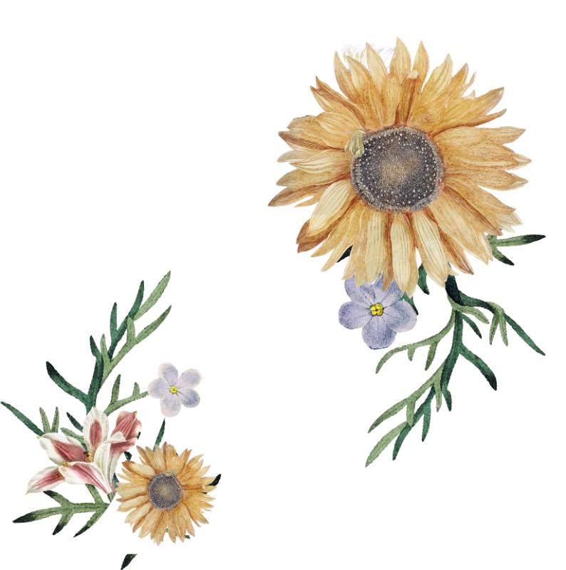 UV DTF decal Stickers cup wraps small decals flower 299 for Cup, glass, mugs, phone case, car, computer, furniture decals, DIY stickers UV DTF Transfer stickers wraps DIY Crafts