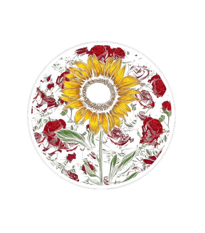 UV DTF decal Stickers cup wraps small decals flower 283 for Cup, glass, mugs, phone case, car, computer, furniture decals, DIY stickers UV DTF Transfer stickers wraps DIY Crafts