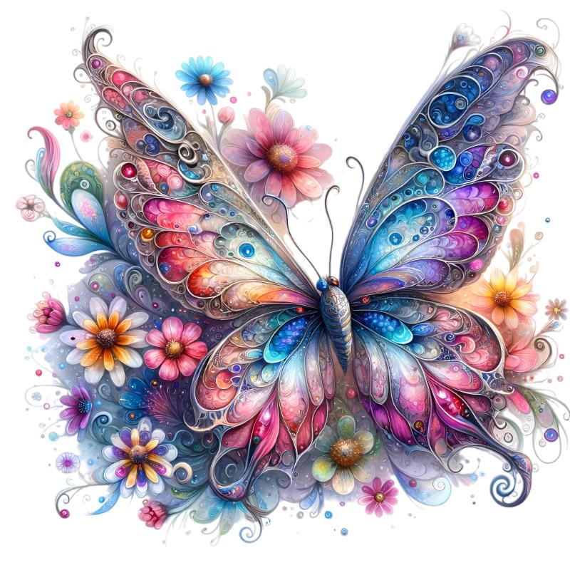 UV DTF decal Stickers cup wraps small decals flower 273 for Cup, glass, mugs, phone case, car, computer, furniture decals, DIY stickers UV DTF Transfer stickers wraps DIY Crafts