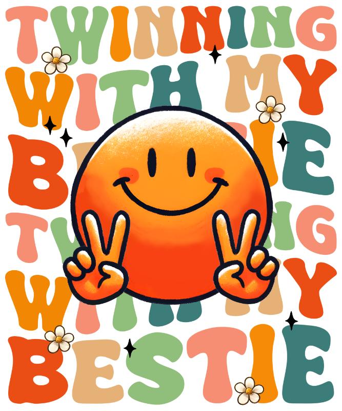 UV DTF decal Stickers cup wraps small decals friends bestie 1 for Cup, glass, mugs, phone case, car, computer, furniture decals, DIY stickers UV DTF Transfer stickers wraps DIY Crafts