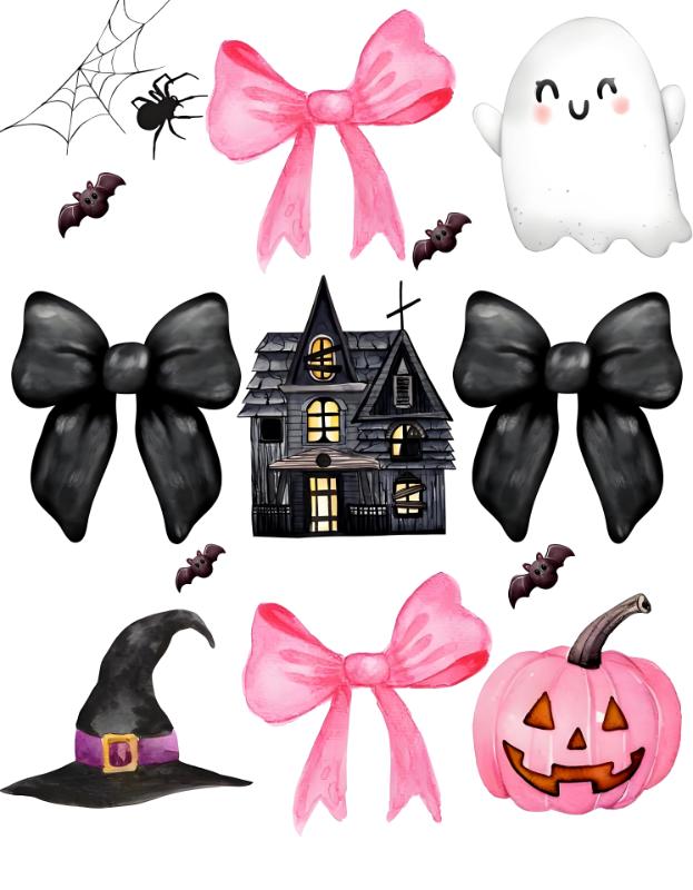 UV DTF decal Stickers cup wraps small decals halloween 80 for Cup, glass, mugs, phone case, car, computer, furniture decals, DIY stickers UV DTF Transfer stickers wraps DIY Crafts