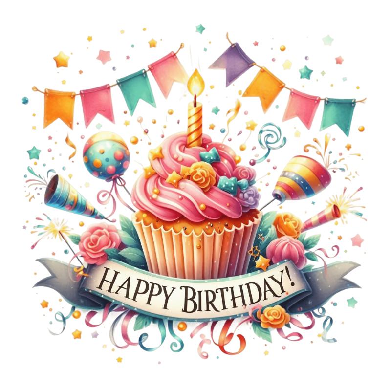 Heat transfers Iron on stickers  happy birthday 67 for Tshirts Iron on Decal Patches Stickers Clothes Hat Pillows DIY Crafts