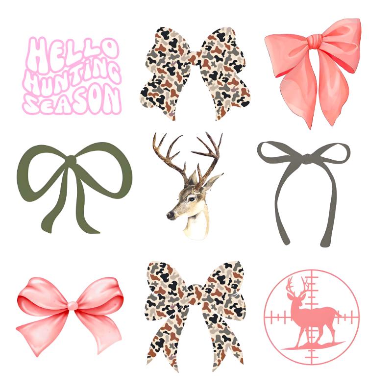 UV DTF decal Stickers cup wraps small decals hunting 53 for Cup, glass, mugs, phone case, car, computer, furniture decals, DIY stickers UV DTF Transfer stickers wraps DIY Crafts