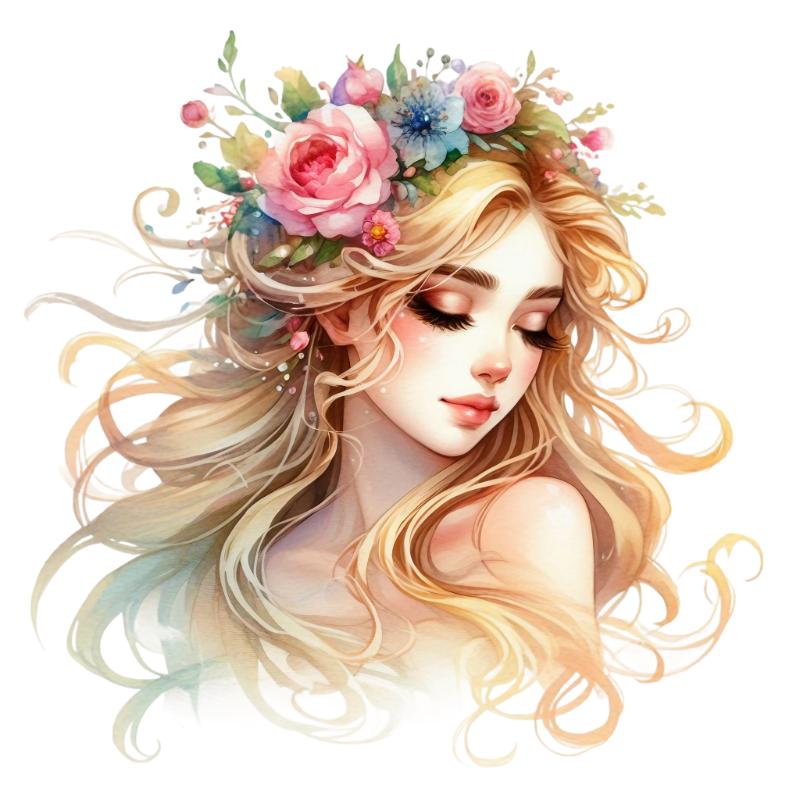 UV DTF decal Stickers cup wraps small decals cute girl 124 for Cup, glass, mugs, phone case, car, computer, furniture decals, DIY stickers UV DTF Transfer stickers wraps DIY Crafts