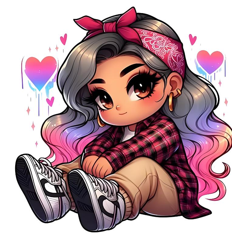 UV DTF decal Stickers cup wraps small decals cute girl 93 for Cup, glass, mugs, phone case, car, computer, furniture decals, DIY stickers UV DTF Transfer stickers wraps DIY Crafts