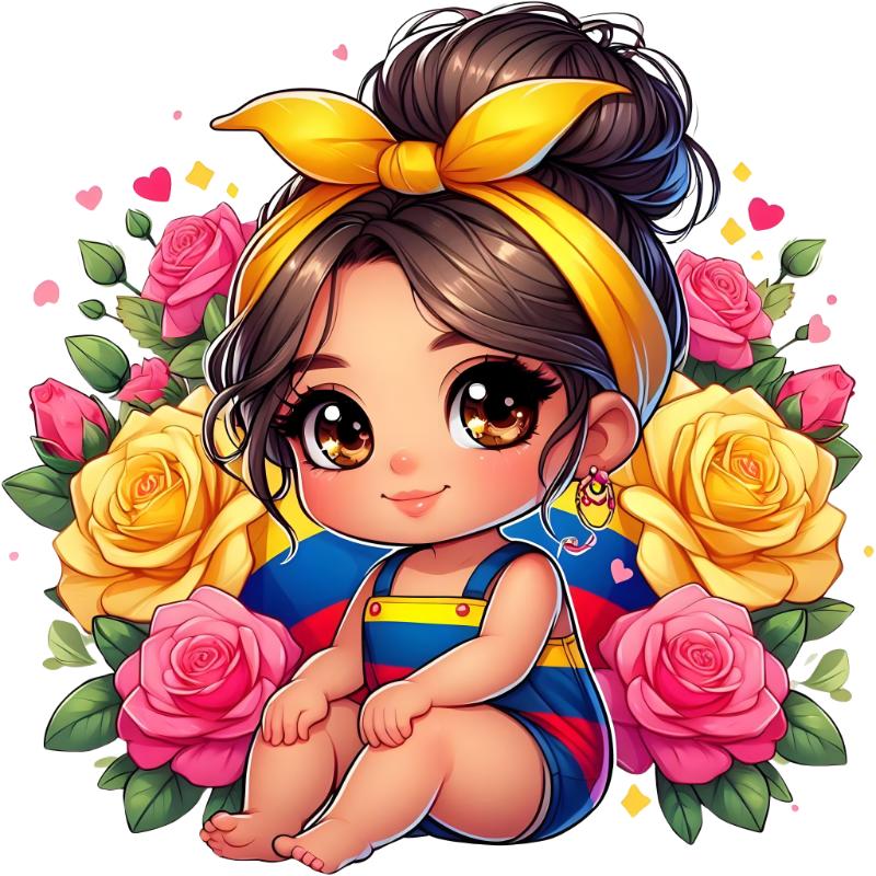 UV DTF decal Stickers cup wraps small decals cute girl 64 for Cup, glass, mugs, phone case, car, computer, furniture decals, DIY stickers UV DTF Transfer stickers wraps DIY Crafts