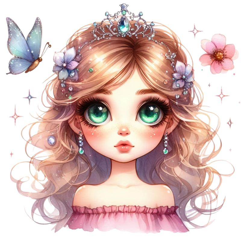 UV DTF decal Stickers cup wraps small decals cute girl 42 for Cup, glass, mugs, phone case, car, computer, furniture decals, DIY stickers UV DTF Transfer stickers wraps DIY Crafts