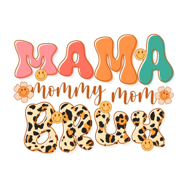 UV DTF decal Stickers cup wraps small decals mom mother mama 1132 for Cup, glass, mugs, phone case, car, computer, furniture decals, DIY stickers UV DTF Transfer stickers wraps DIY Crafts