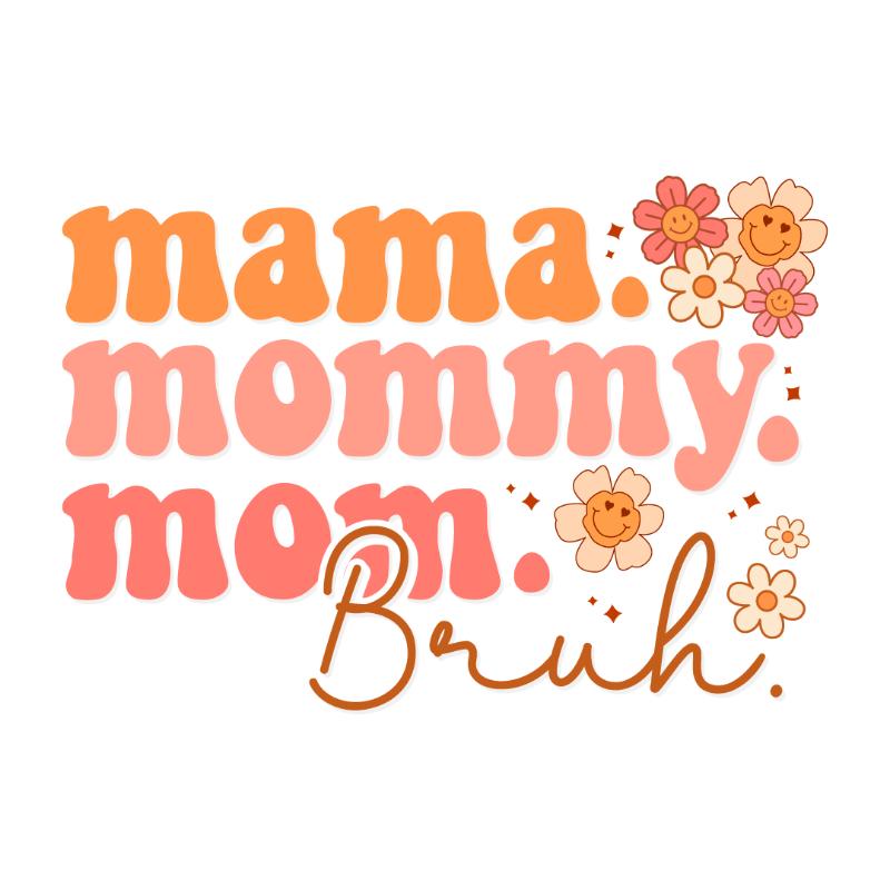 UV DTF decal Stickers cup wraps small decals mom mother mama 1110 for Cup, glass, mugs, phone case, car, computer, furniture decals, DIY stickers UV DTF Transfer stickers wraps DIY Crafts