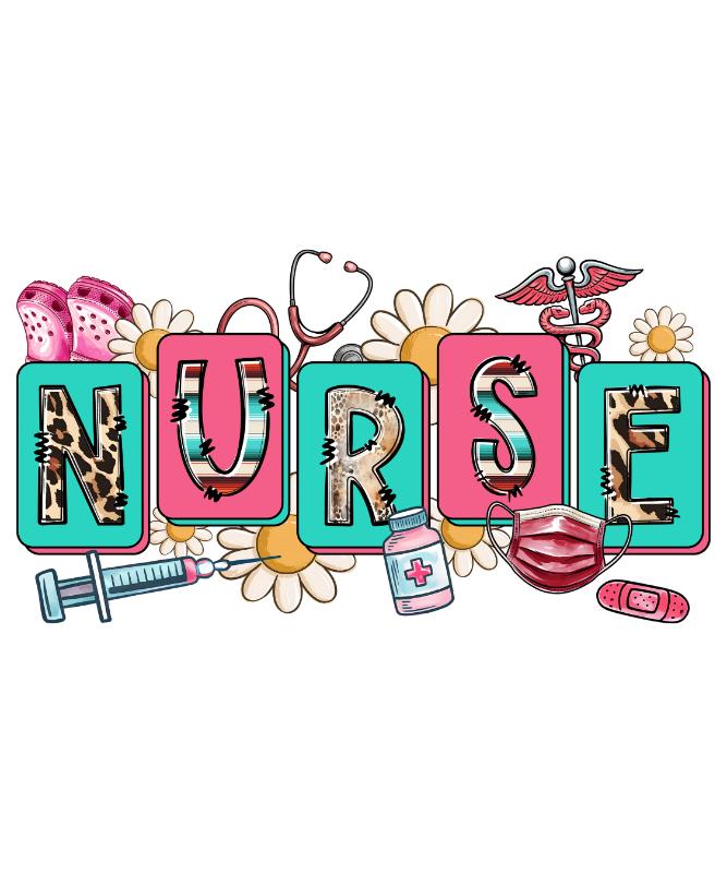 UV DTF decal Stickers cup wraps small decals nurse cancer 252 for Cup, glass, mugs, phone case, car, computer, furniture decals, DIY stickers UV DTF Transfer stickers wraps DIY Crafts