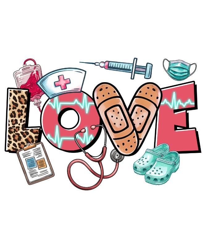 UV DTF decal Stickers cup wraps small decals nurse cancer 50 for Cup, glass, mugs, phone case, car, computer, furniture decals, DIY stickers UV DTF Transfer stickers wraps DIY Crafts