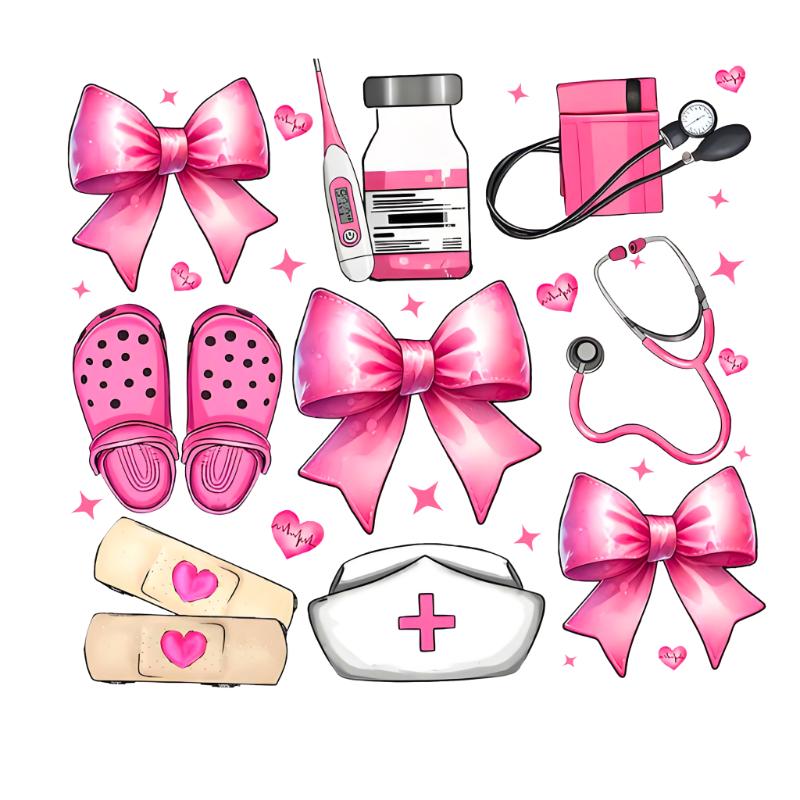 UV DTF decal Stickers cup wraps small decals nurse cancer 231 for Cup, glass, mugs, phone case, car, computer, furniture decals, DIY stickers UV DTF Transfer stickers wraps DIY Crafts