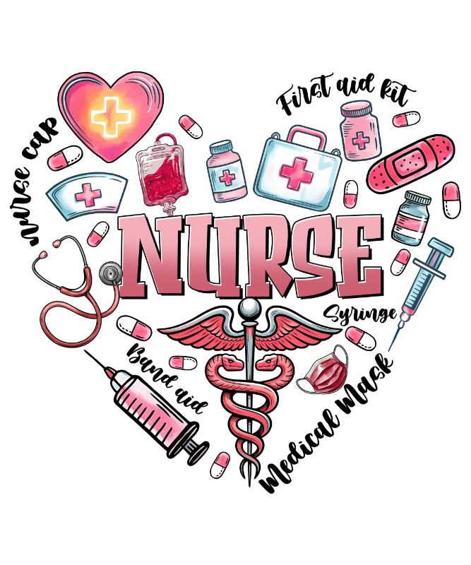 UV DTF decal Stickers cup wraps small decals nurse cancer 157 for Cup, glass, mugs, phone case, car, computer, furniture decals, DIY stickers UV DTF Transfer stickers wraps DIY Crafts