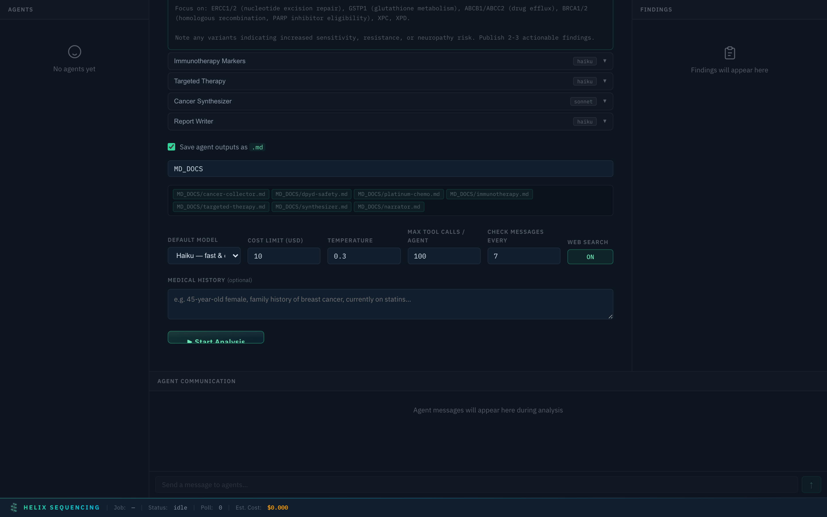 Output directory configuration
