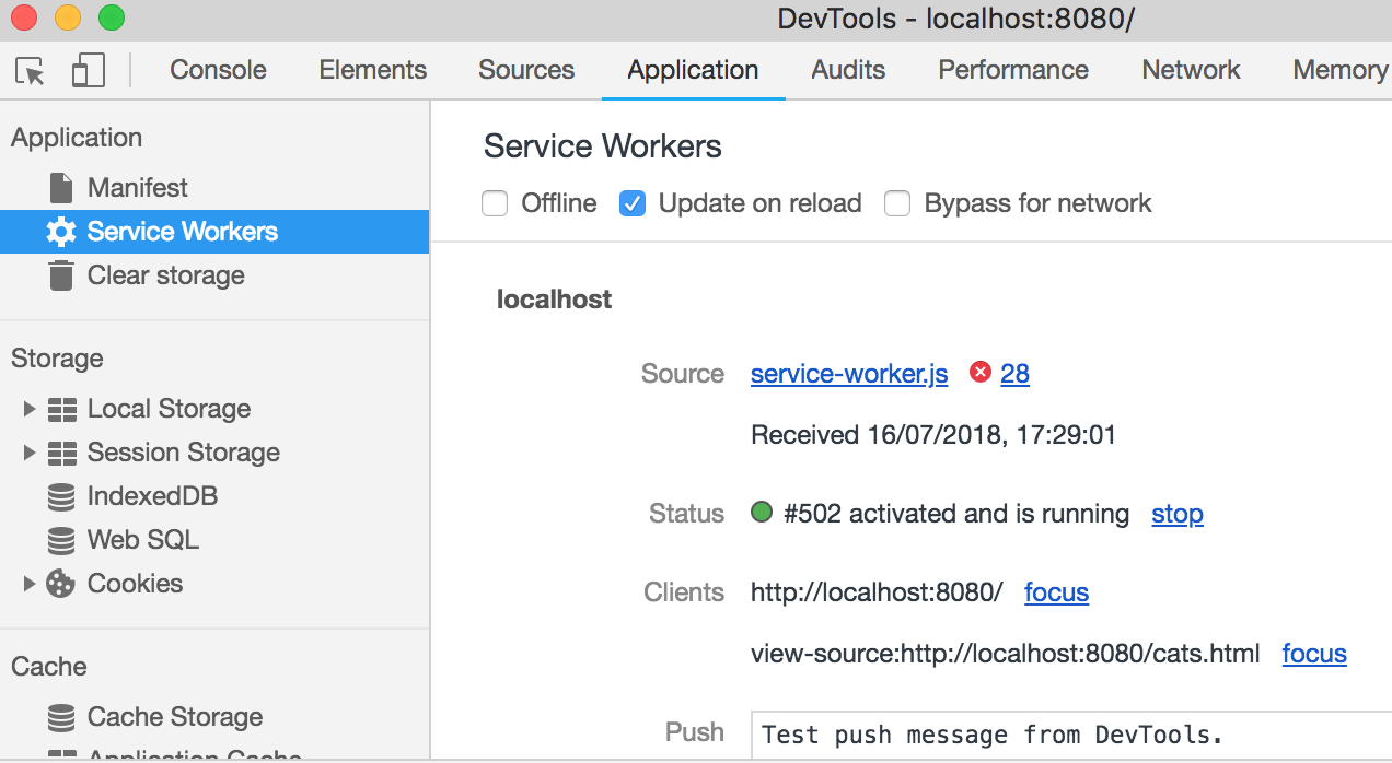 Screenshoot: How to toggle service on/off