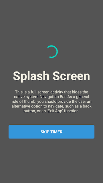 Splash Screen Example