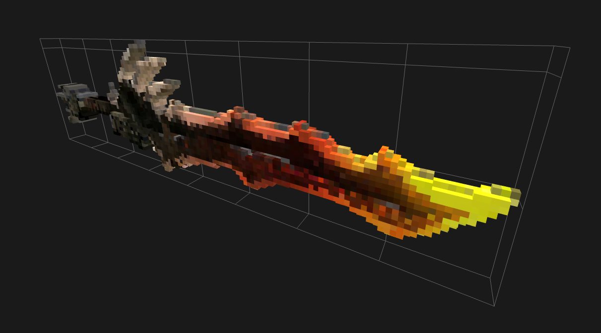 voxelized sword