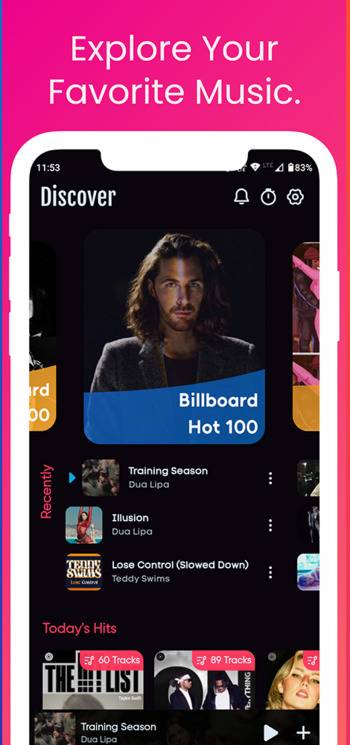 Screenshot 2 of BloomeeTunes — opens full size