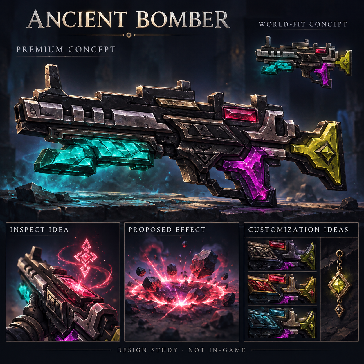 Ancient Bomber premium and world-fit concept study