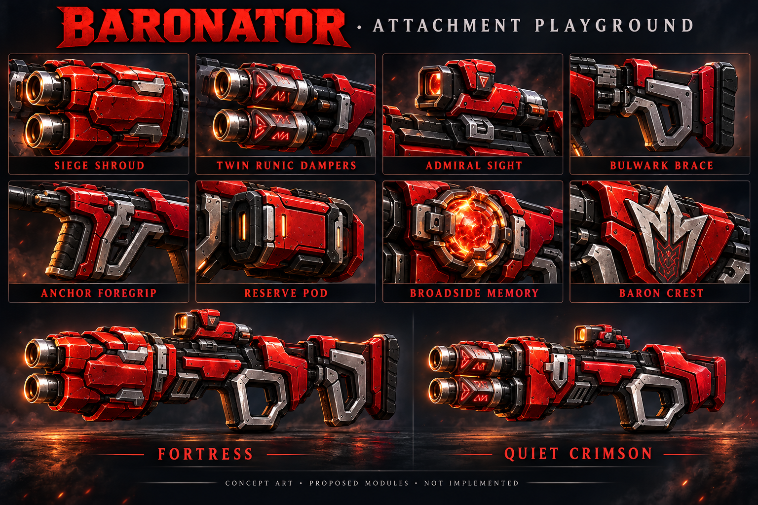 Baronator attachment concepts and imagined loadouts