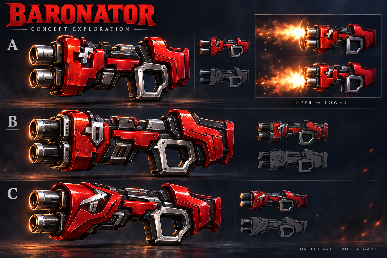 Original Baronator-inspired AAA concept exploration