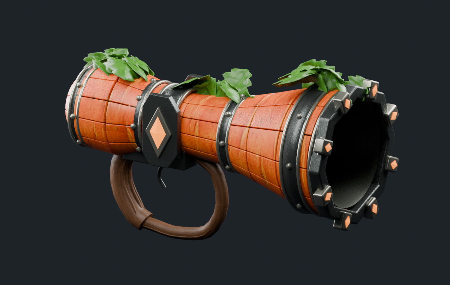 Shared-atlas authoring render, not an accepted final weapon