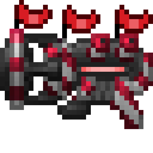 Actual released Clowno-Pulse sprite, nearest-neighbor enlarged