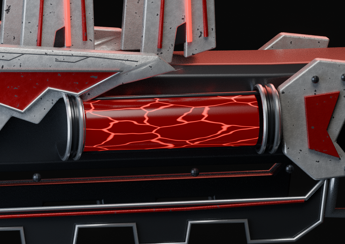 Layered chamber collar authoring close-up