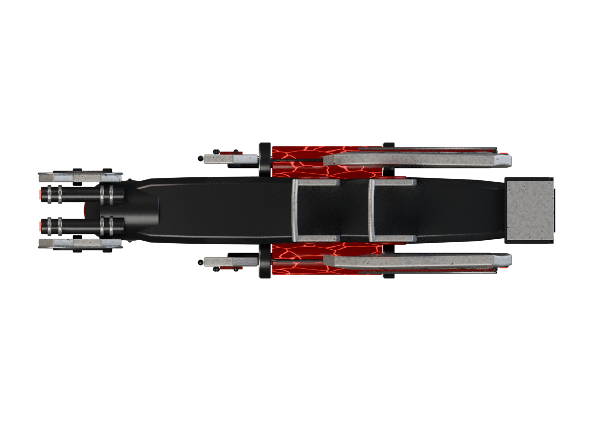 Discharge top view
