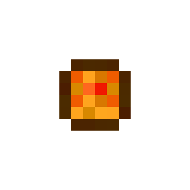 Nearest-neighbor enlargement of the released orange projectile texture