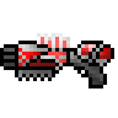 Nearest-neighbor enlargement of the released weapon sprite