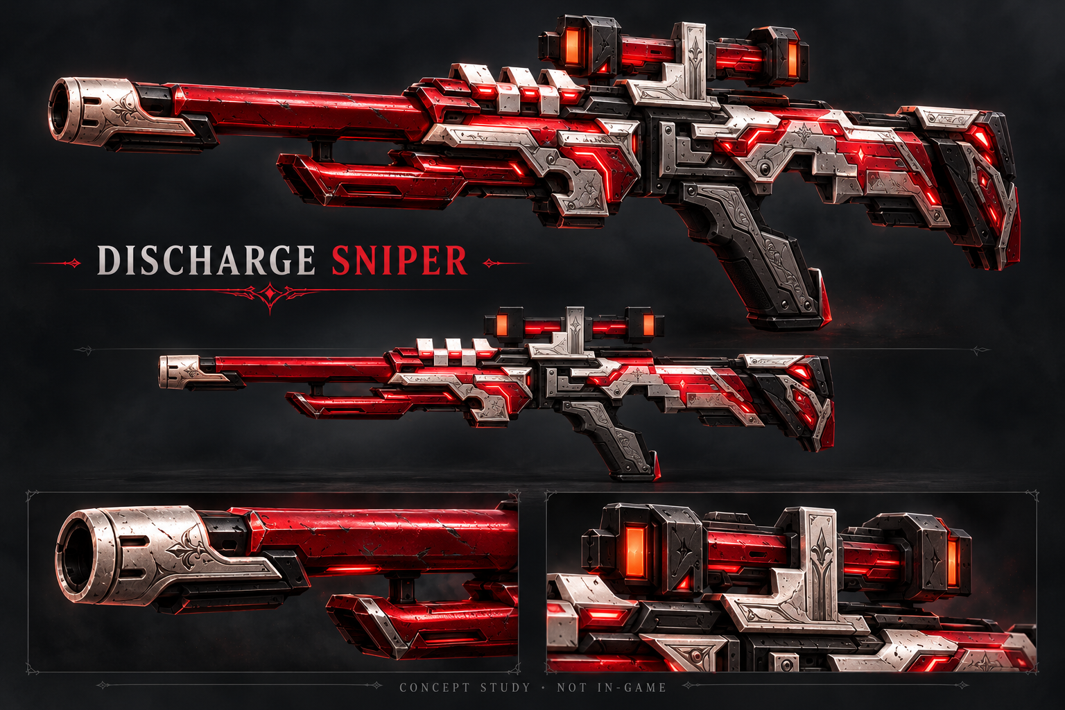 Discharge Sniper selected concept candidate, not an in-game screenshot